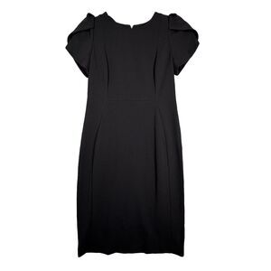 Calvin Klein Dress Womens 10 Black Gold Tone Zippers Sheath Career Party Office‎